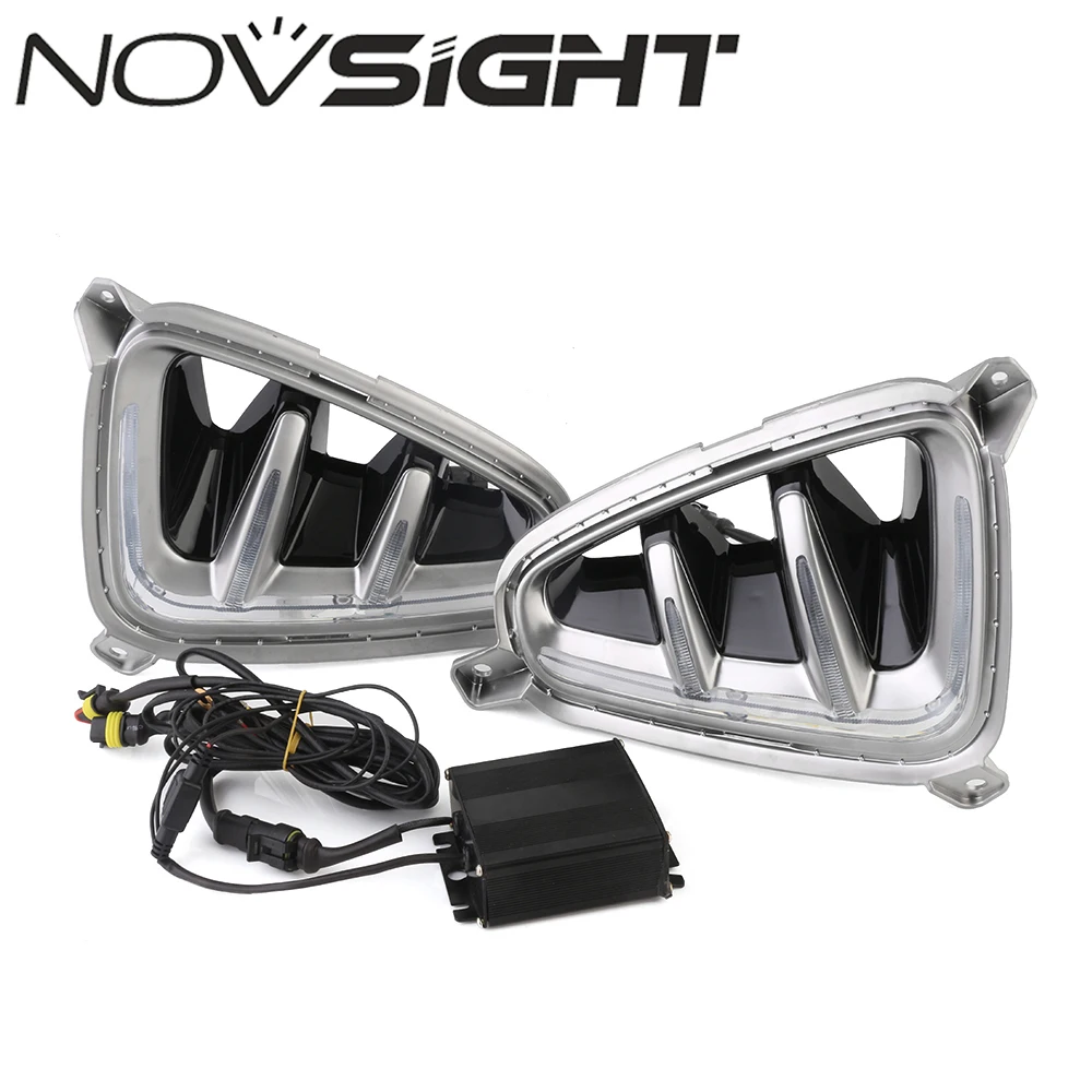 NOVSIGHT Car LED Daytime Running Light Auto Driving Led Fog Lamp White