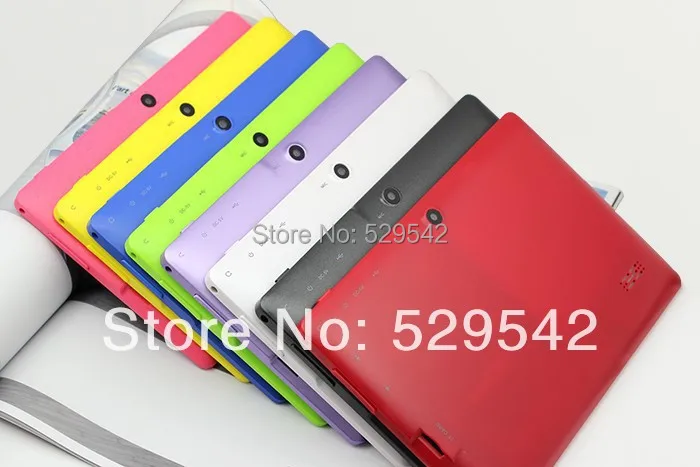 

DHL free shipping 10pc/lot 7 inch quad core android tablet pc Q88 A33 android 4.4 8GB ROM dual camera WIFI OTG 5 colors