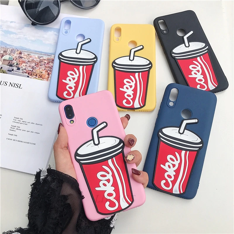 3D cola silicone case for vivo v15 pro nex a s x21 ud i x20 x9s x9 v7 v9 plus y67 y85 y71 y83 soft tpu phone back cover