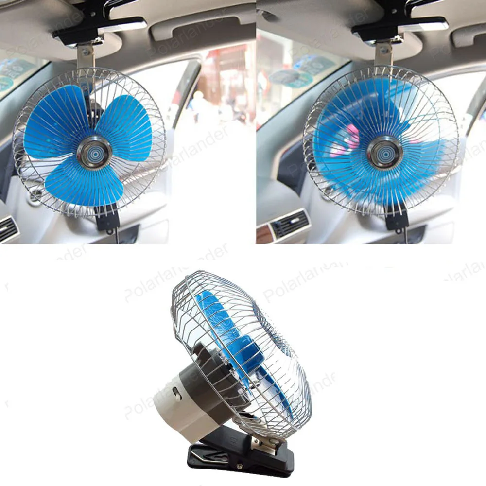 Mini Electric Oscillating Car Fan Low Noise Summer Air