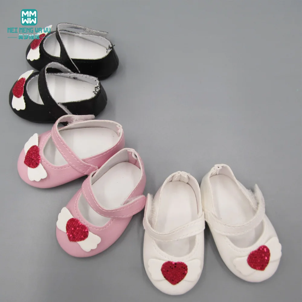 

Doll shoes for 43 cm new born doll accessories and American doll Leather shoes flat bottom shoes casual shoes