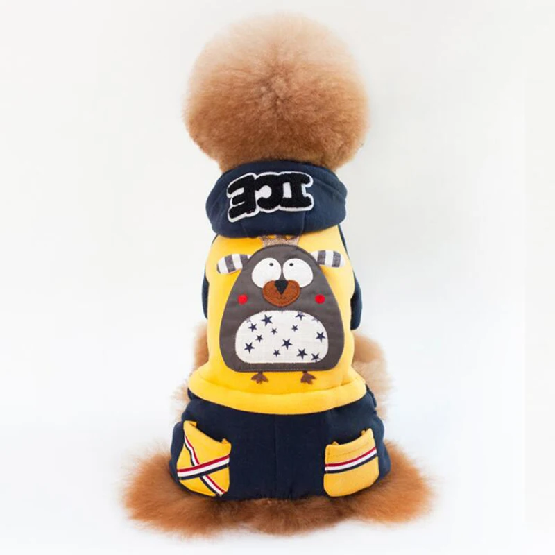 

Clothes for small dogs plus velvet thickening dog winter jumpsuit pijama perro overalls for dogs costume kombinezon dla psa