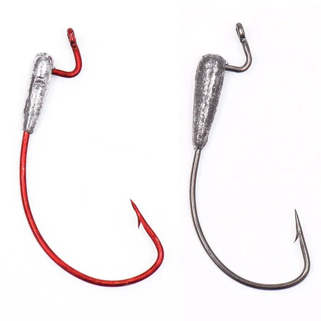 5pcs Swimbait Weighted Hooks/Sharp Crank Fishing Hook/Worm Hook/Fishing