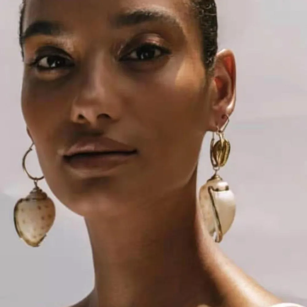 

Girlgo Summer Vintage Handmade Geometric Seashell Drop Dangle Earrings for Women Trendy Multicolored Wedding Jewelry Wholesale