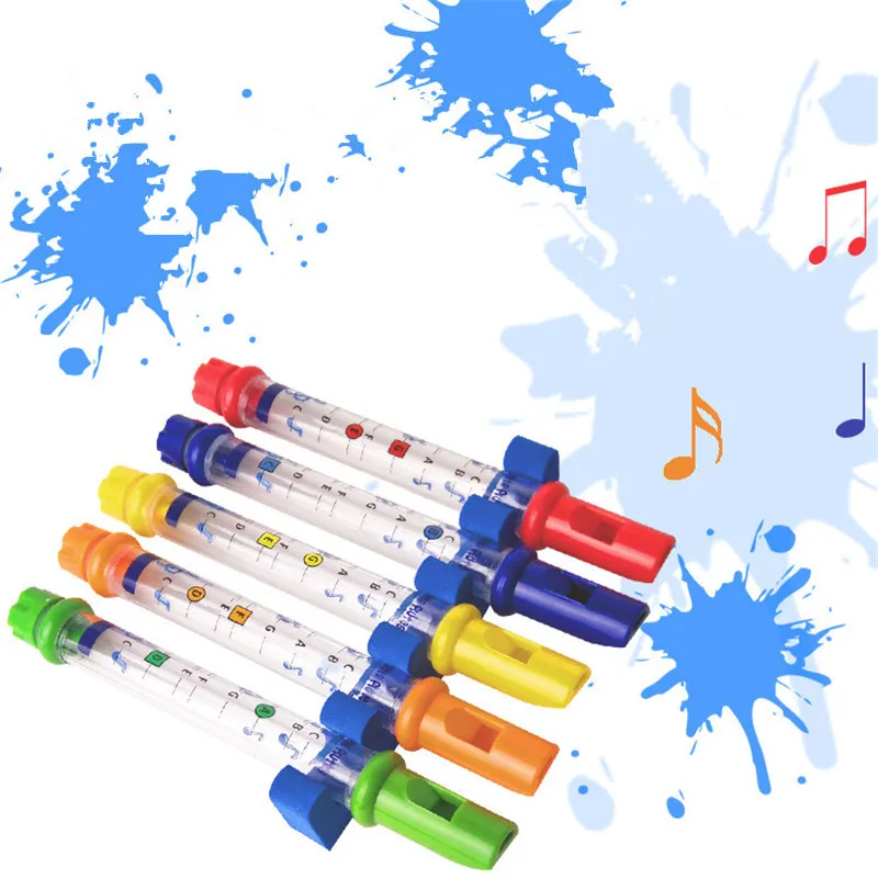 

5 pcs Water Flute Toy Kids Children Colorful Water Flutes Bath Tub Tunes Toys Fun Music Sounds Baby Shower Bath Toy
