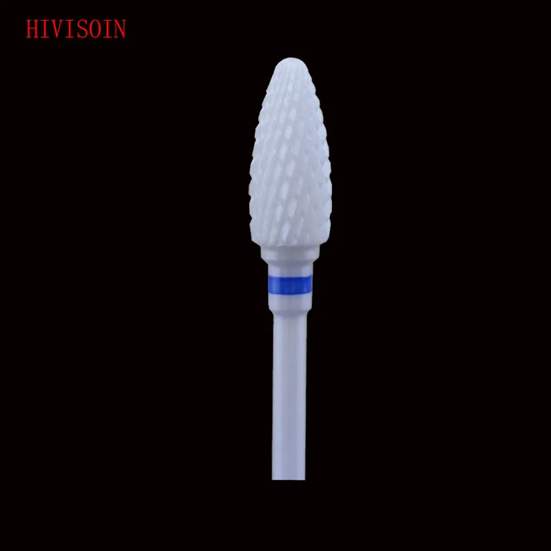 1 Pcs/Lot White Zirconia Ceramic Dental Lab Burs Bullet Shape Cross cut