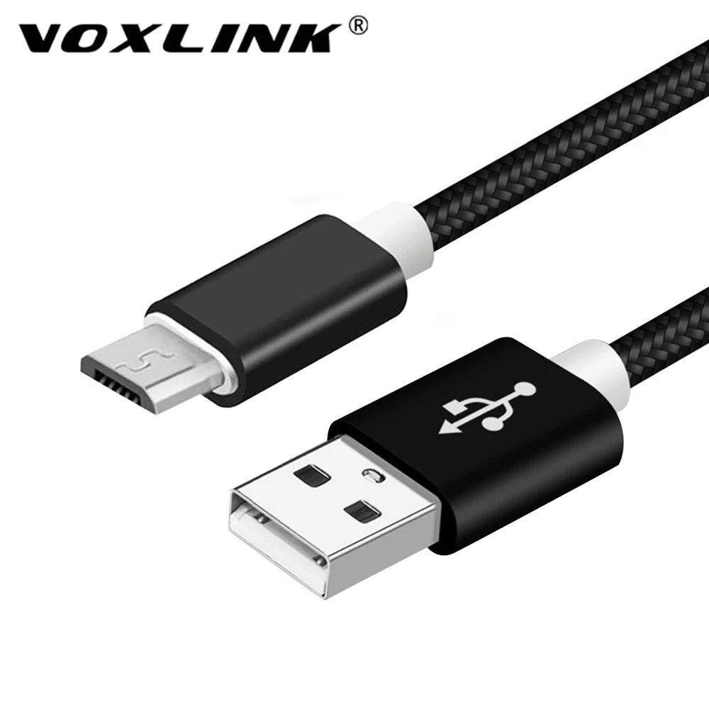 

VOXLINK Micro USB Cable 2.4A Fast Data Sync Charging Cable For Samsung Huawei Xiaomi LG Andriod Microusb Mobile Phone Cables