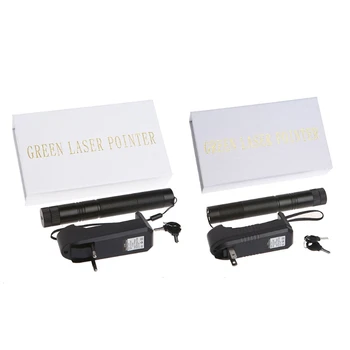 

OOTDTY 5mw 303 Green Laser Pen Adjustable Focus Burning Beam + 18650 Battery Charger