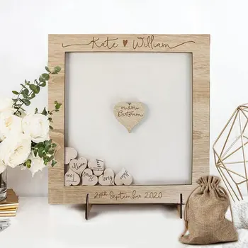 

Wooden Alternative Drop Box Frame/Keepsake Guestbook,Gift or addition to any party to keep your Memories Forever