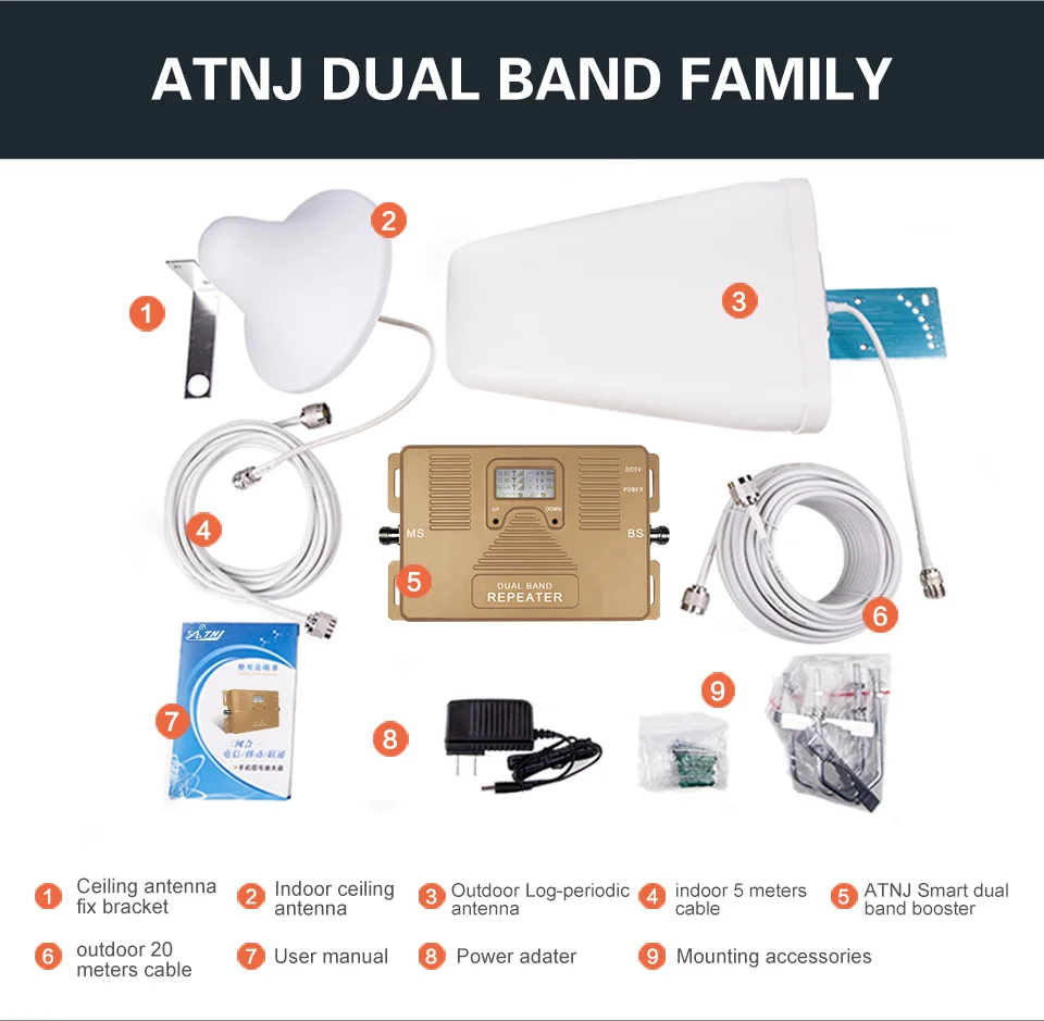 Dual band 850&1900mhz GSM 3g home use signal booster