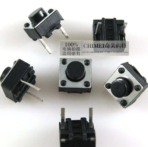 

Free shipping 100pcs Tactile Switch Momentary Tact 6x6x5 6*6*5mm DIP Middle 2 pin ever