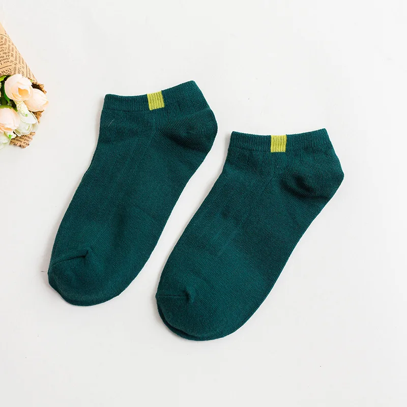 5 пара/лот; носки-башмачки для женщин; летние белые короткие носки с низким вырезом; короткие носки для девушек и женщин; носки-тапочки ярких цветов; - Цвет: Green-5 Pair