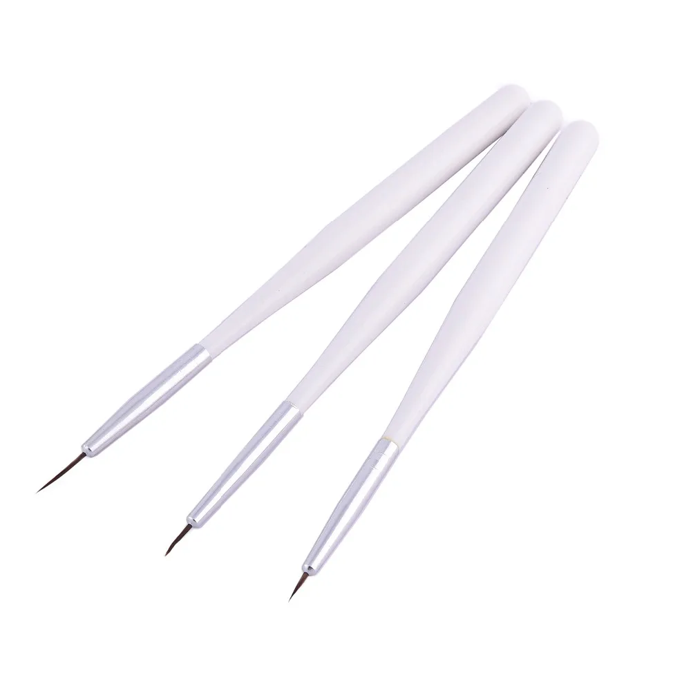 

ROSALIND Nail Art Brush 3PCS/SET Dotting Liner Gel Nail Pens Drawing Painting Brush Art Tool Set Acrylic Nail Art Design Brushes