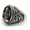 1pc Mens Boy Hight Quality Fashion Buddha US Style Ring 316L Stainless Steel Simple Ring 2