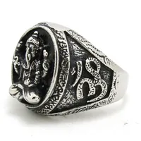 1pc Mens Boy Hight Quality Fashion Buddha US Style Ring 316L Stainless Steel Simple Ring 2