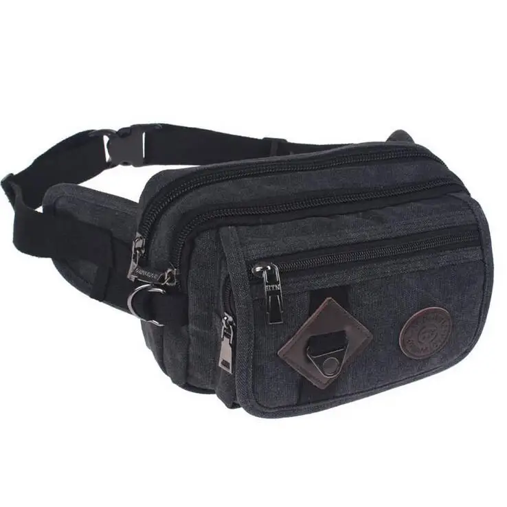 Men s waist bag fashion leisure canvas waist bag Men s Travel bag