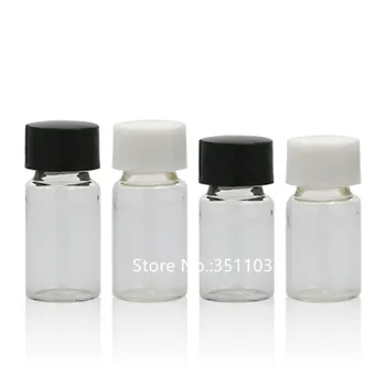 

50PCS Mini Clear Glass Essential Oil Bottle Small Portable Empty Cosmetic Container Vials Vidrio botella liquid Medicine 3ml 4ml