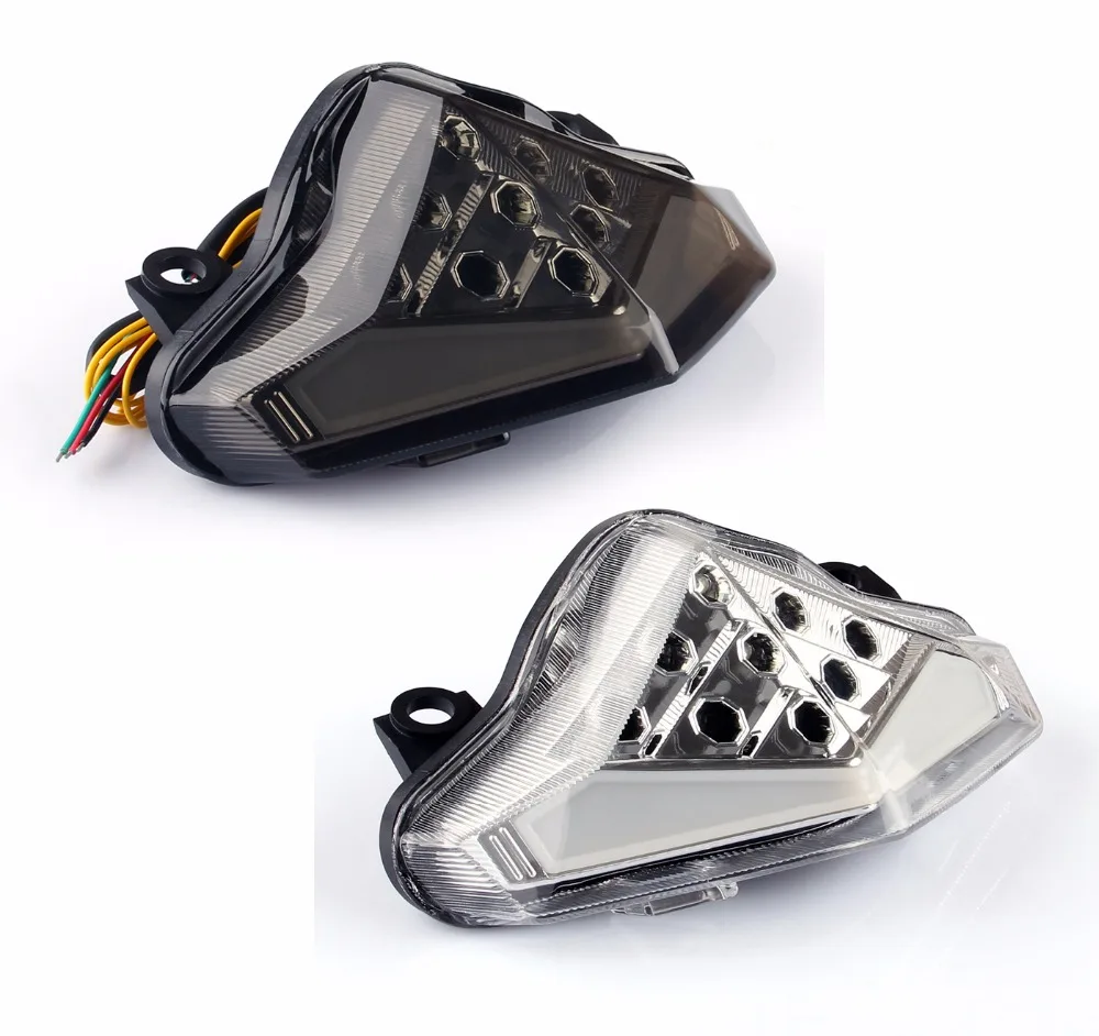 

Areyourshop Motorcycle Integrated LED Taillight Turn Signals for Kawasaki ER-6 N/F 2012-2014 Clear Smoke Motorbike Accessories