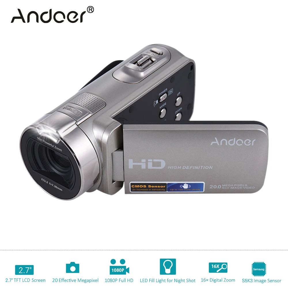 Prix pour Andoer HDV-312P 1080 P Full HD Caméra Vidéo Numérique À Domicile-utiliser DV avec 2.7 "rotation LCD Écran Max. 20 MP 16x Portable Caméscope Prix pour Andoer HDV-312P 1080 P Full HD Caméra Vidéo Numérique À Domicile-utiliser DV avec 2.7 "rotation LCD Écran Max. 20 MP 16x Portable Caméscope