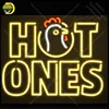 Hot ones Neon Sign Roast Chicken Neon Lamp Glass Tube Neon Bulbs Sign Recreation room Club Handcraft Indoor Sign Custom 24x20