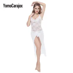 Плюс Размер Длинная сексуальная ночная рубашка женская s DancingDress T-Back M L XL Ensemble Lingerie Сексуальная эротическая Пижама Женское сексуальное