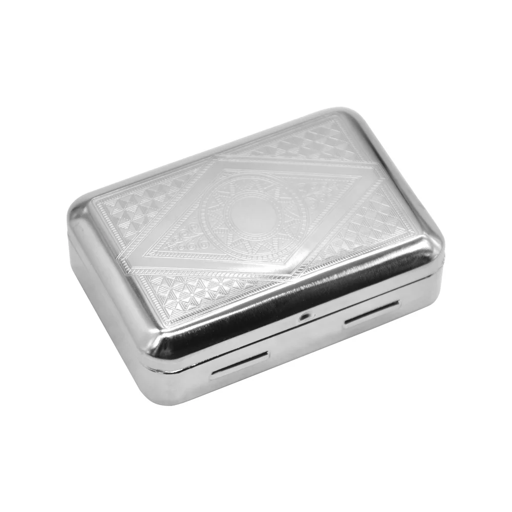 

1 X Pocket Size Metal Tobacco Box(80*55MM)Metal Tobacco Storage Case Cigarettes Case For 70MM Papers Holder