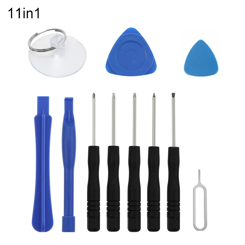 UANME 11PCS Cell Phone Opening Reapri Tools For iPhone 4 4S 5 5S 6 6S Screwdriver Set/Plastic Spudger/Open Pick/Suction Cup Kit