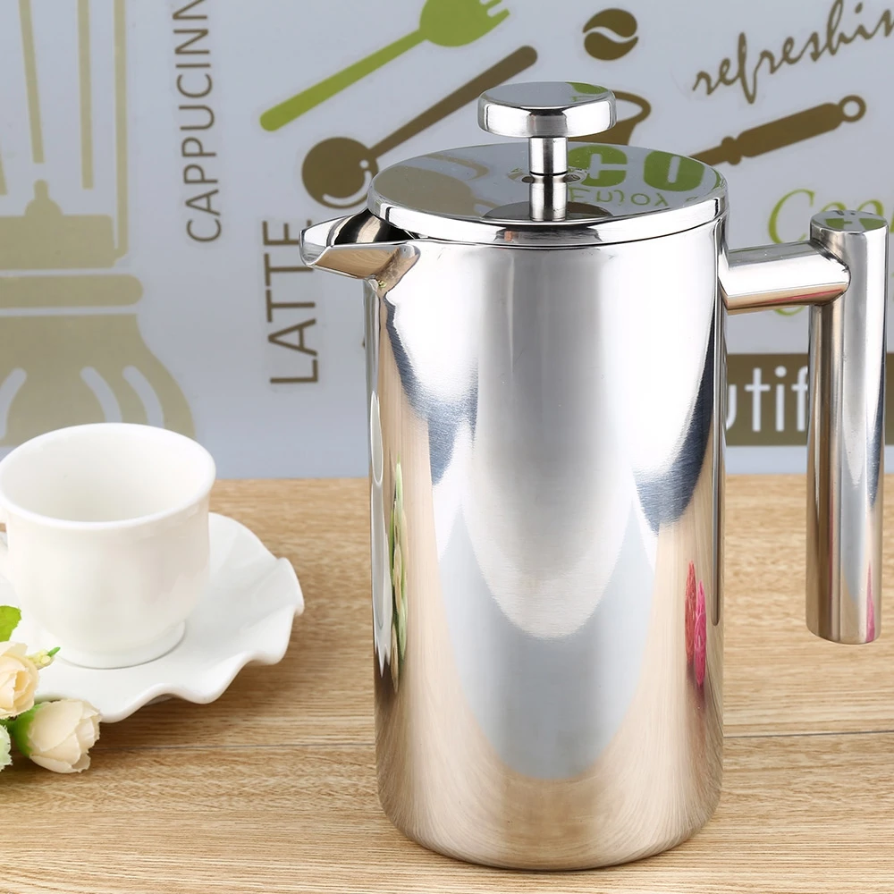 1000ML French Press Coffee Maker Best Double Walled Stainless Steel Cafetiere Insulated Coffee