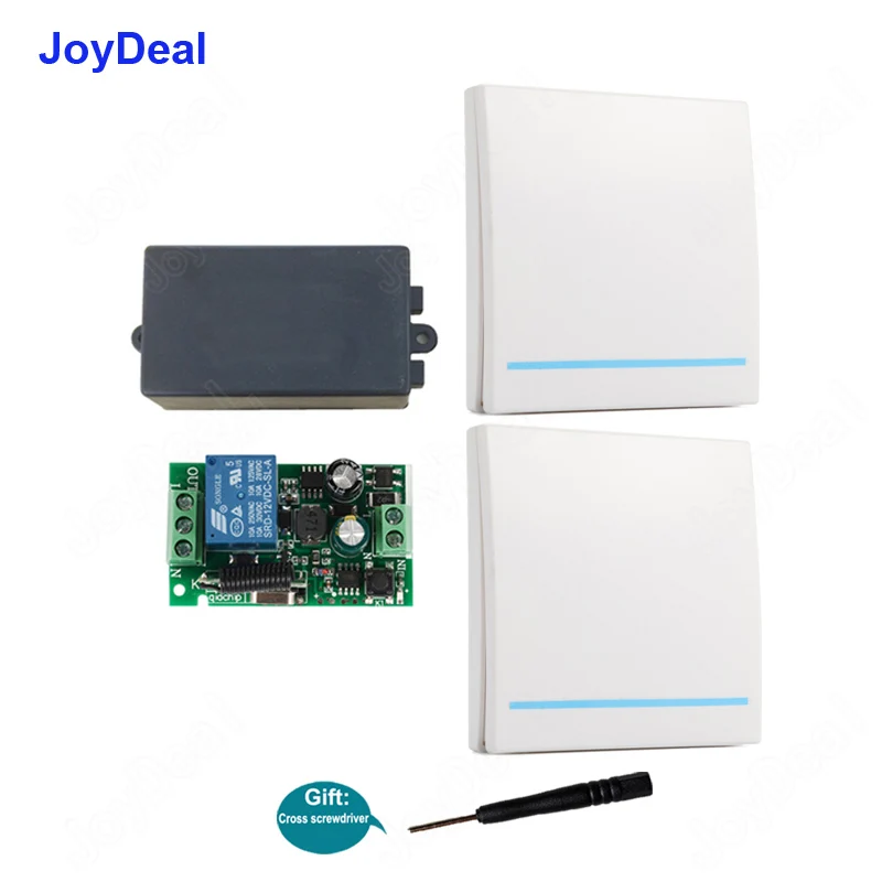 

433Mhz Universal Wireless Remote Control Switch AC 220V 1CH Relay Receiver Module RF 433 MHz Smart House Remote Wall Transmitter