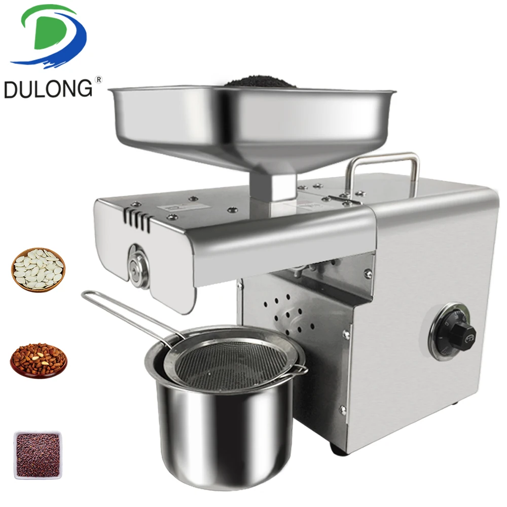 

Stainless Steel Oil Press Machine w/ Temperature Control Commercial Home Oil Extractor Expeller Presser press sesame peanut