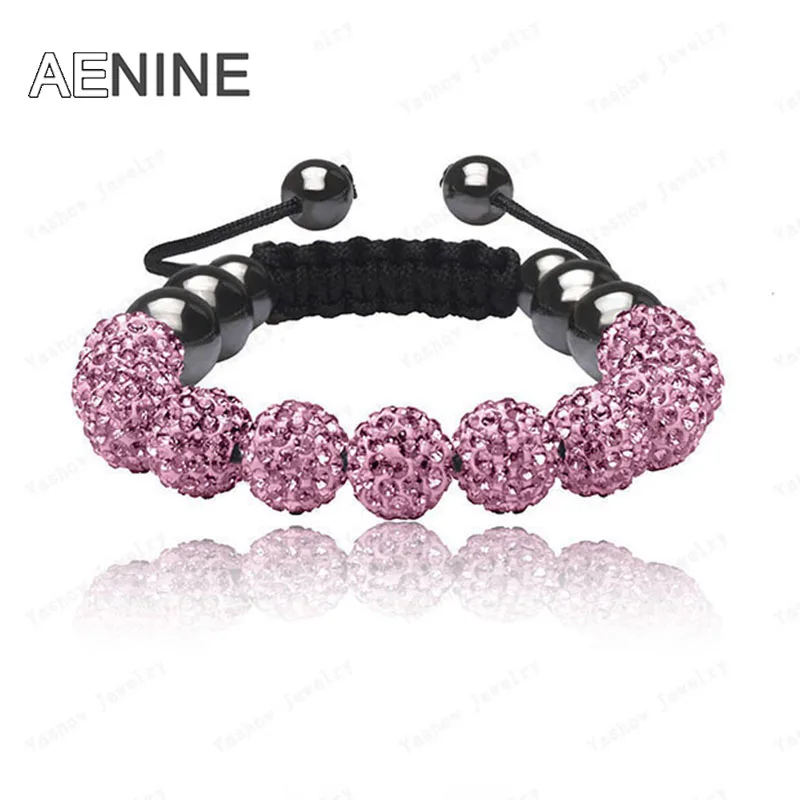 AENINE женские браслеты и ювелирные изделия 10 мм Micro Pave CZ Хрустальный шар для