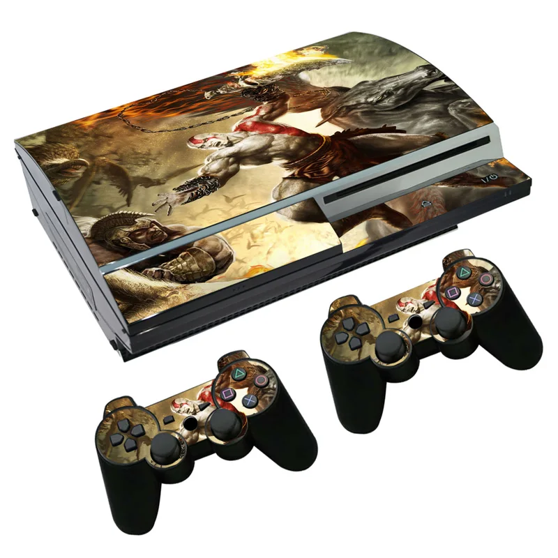 Decalcomania Adesiva Per Ps3 Fat Playstation 3 Console E Controller Per Ps3 Skin Sticker Pellicola Vinilica-Game God Of War