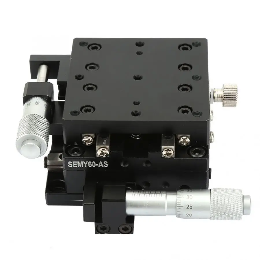 

Linear Rail Guide Rail SEMY60-AS Micrometer Manual Slide Table Trimming Platform Roller Linear Stage 60*60*40mm Linear