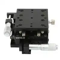 Linear Rail Guide Rail SEMY60-AS Micrometer Manual Slide Table Trimming Platform Roller Linear Stage 60*60*40mm Linear