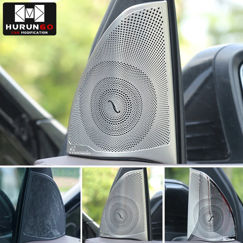 

Car Styling High Pitch Loudspeaker Cover Audio Speakers Stickers Covers Frame For Mercedes Benz GLC Class X253 auto Accessories