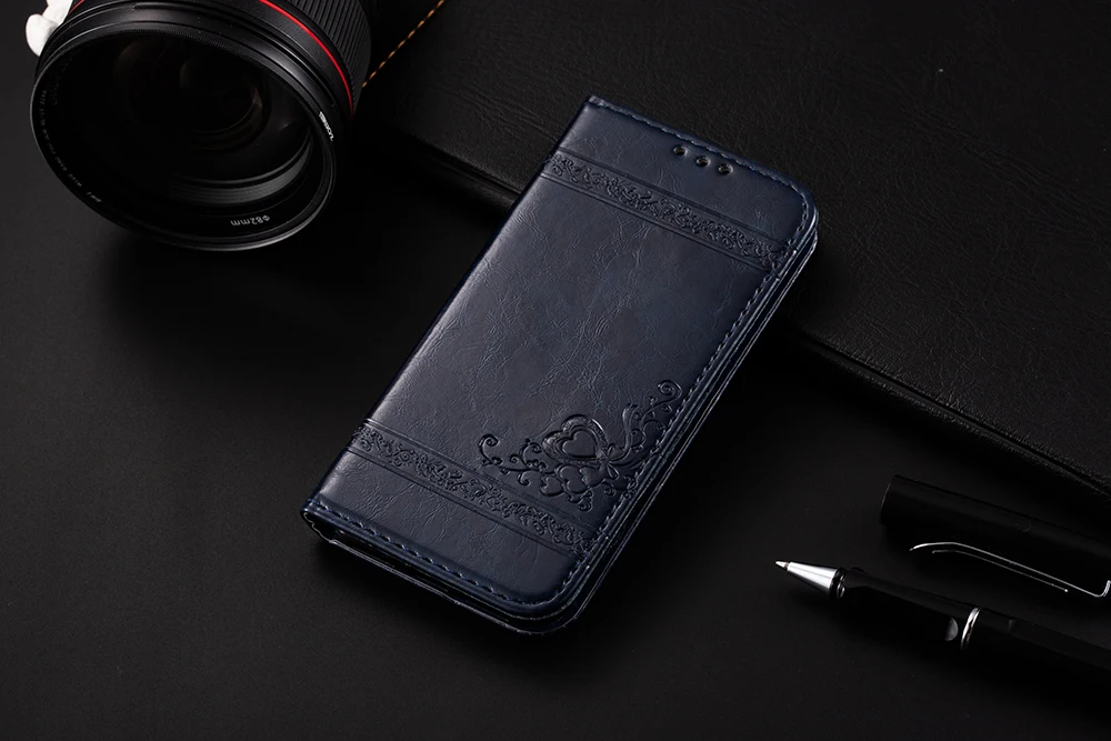 xiaomi leather case cosmos blue AMMYKI 6.3'For Redmi Note7 case Fine grain Design with heart flip leather phone back cover 6.3'For Xiaomi Redmi Note 7 case xiaomi leather case