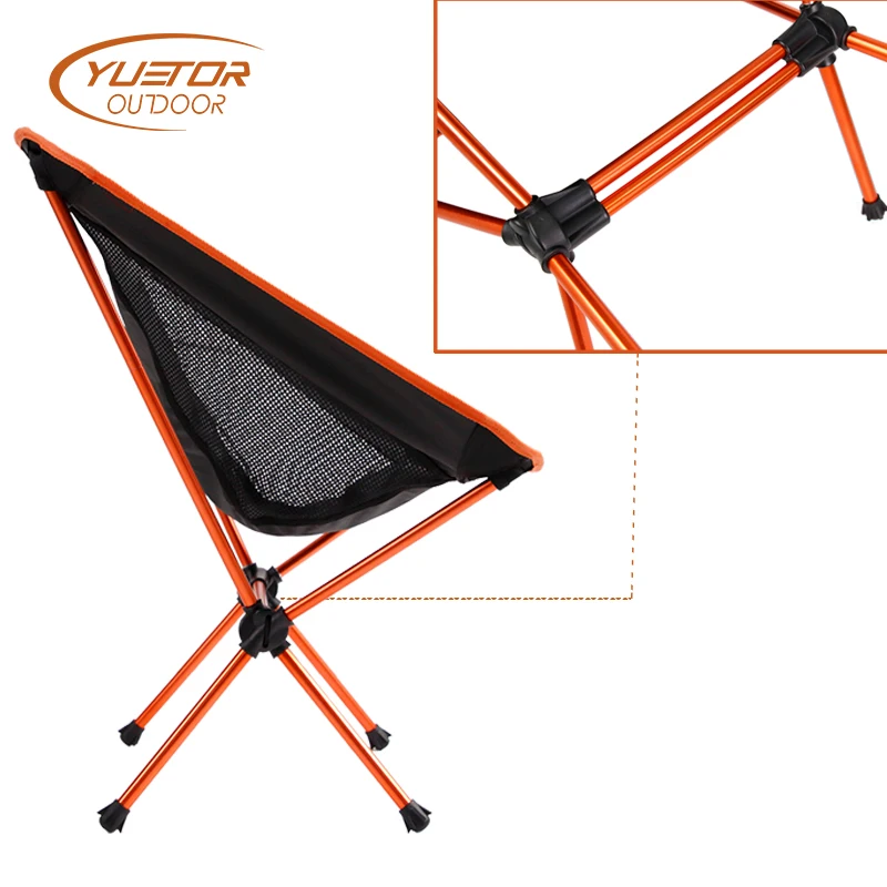  YUETOR OUTDOOR Camping Chair Portable Folding 7075 Aerospace Duralumin Fishing Beach BBQ Picnic 600