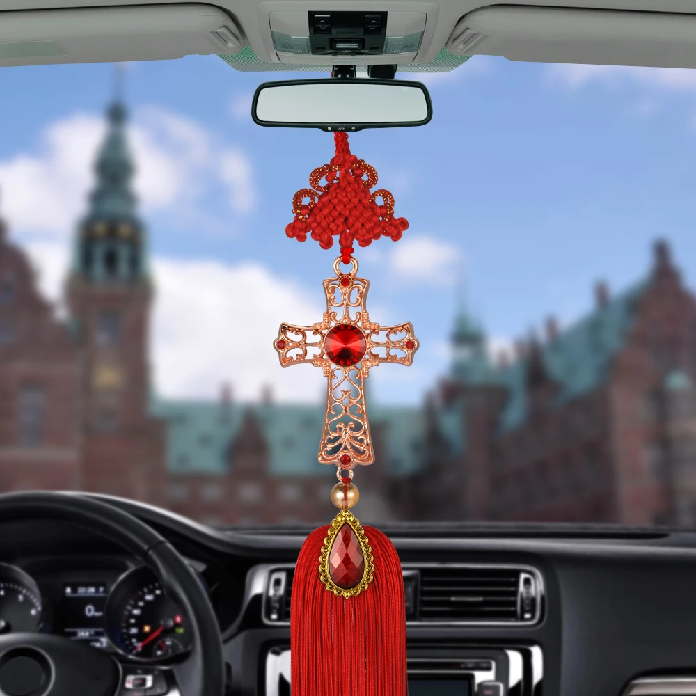 Alloy Wheel Ornament Car Rear View Mirror Hanging Decor Automobile Pendant