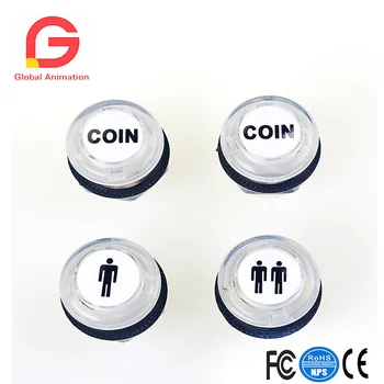

4 Pcs/Lot 5V LED Illuminated Push Button 1P/2P Player Start Buttons /2x Coin Buttons for MAME / JAMMA / Fighting Games / Arcade