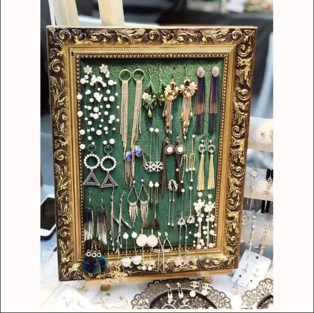 

30*40cm fashion Jewelry Frame Display Hanging Board/Earring Jewelry Frame Storage box Receiving Board Home furnishings 1pc C618