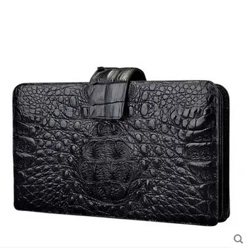 

jialante Large capacity multi card crocodile skin men clutch bags male bag long cross men wallet new