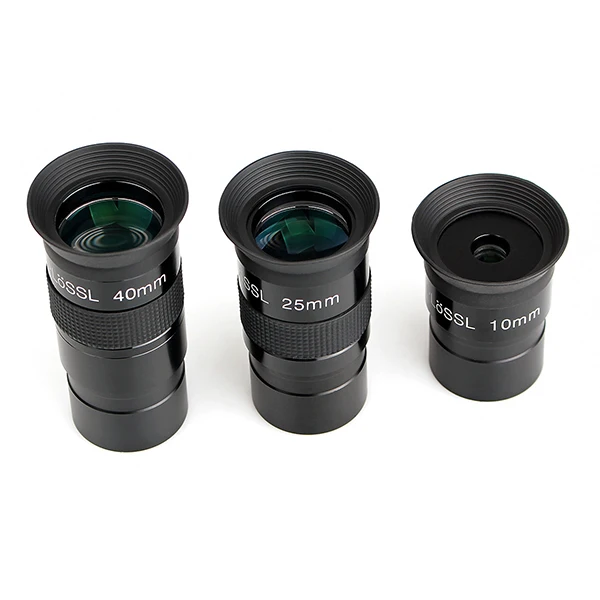10mm 25mm 40mm 1.25inch  Plossl Telescope Eyepiece Set  (3)
