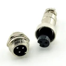 1set GX12 3 Pin Male & Female 12mm Wire Panel Connector Aviation Plug GX12 Circular Connector Socket Plug Free Shipping