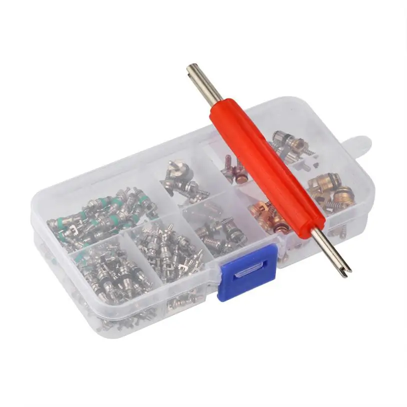 

Car-styling wupp Valve Stems 135 Pcs Assortment A/C Shrader Valve Core R134 Kit Of 11 Kinds Of AC Valves HVAC td816 dropship