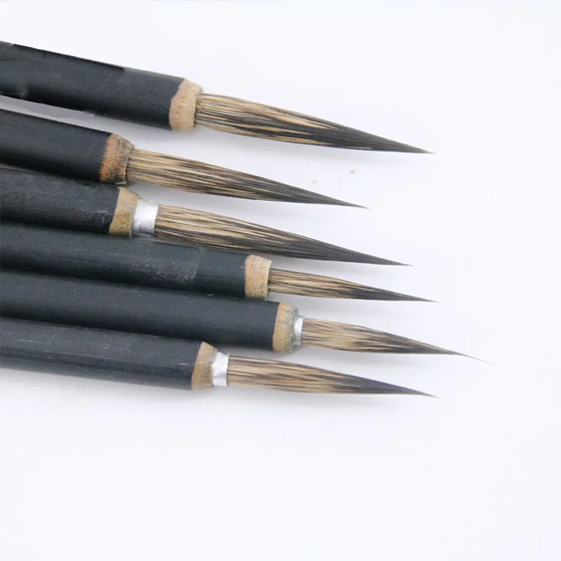 EZONE Волк волос кисточки Ручка-закладка каллиграфия ручки черный бамбук Penholder художник Рисунок живопись акварель поставки