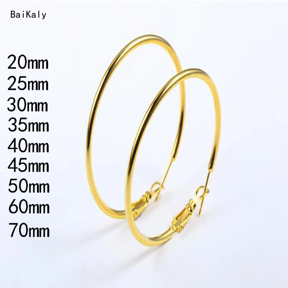 40pcs/lot Big Circles Hoop Earrings For Women Fashion Jewelry Accessories Round Circle Exaggerated Large earrings | Украшения и