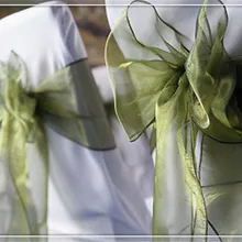 100 шт. оливково-зеленый бант на стул es для столовой стулья стул лук лента на Банкетный стул для свадеб