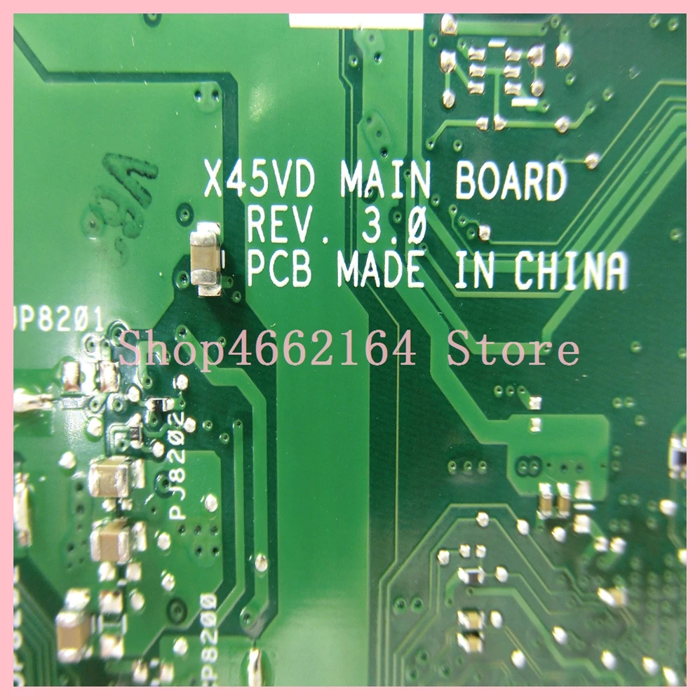  X45VD Mainboard With I3 CPU Onboard 4GB RAM GeForce GT610M For ASUS X45V X45VD Laptop motherboard 6