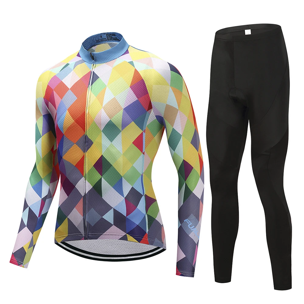 

Cycling Jersey Set Long Sleeve Men Bike Clothing Quick Dry Bike Jersey Wear MTB Maillot Ropa Ciclismo with Gel Pad