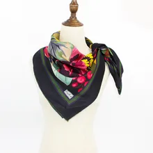 [XiuKe] шарфы новые модные женские роскошные шелковые бандана классический цветной печати квадратный женский шелковый шарф шаль